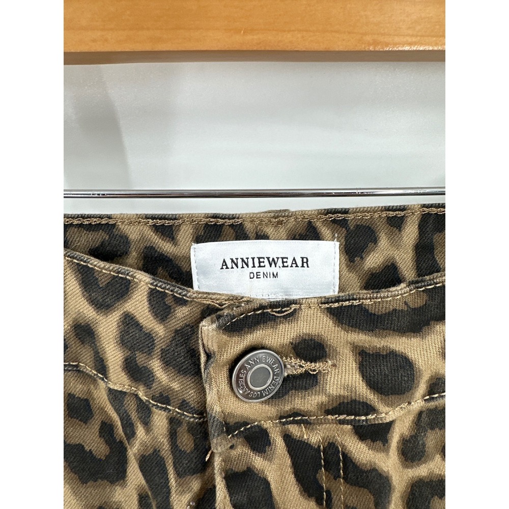 Anniewear Lea Leopard Wide Leg Jeans Large - Picture 4 of 7